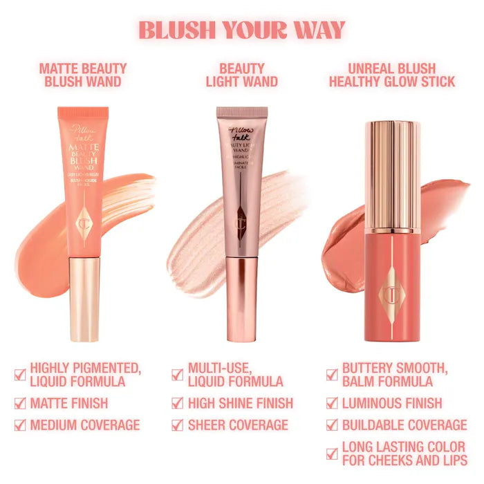 Charlotte Tilbury
Unreal Lip + Cheek Glow Blush Stick with Hyaluronic Acid