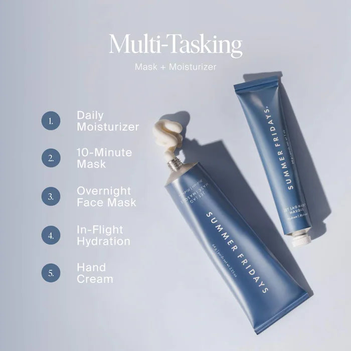 Summer Fridays
Jet Lag Mask + Moisturizer