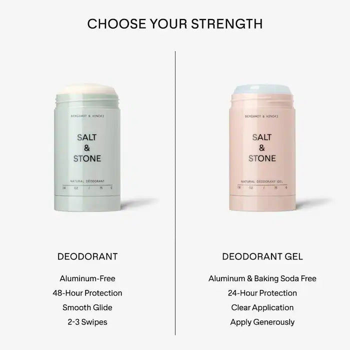 Salt & Stone
Bergamot & Hinoki Extra-Strength Aluminum-Free Deodorant