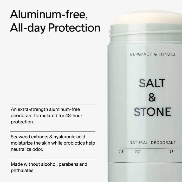 Salt & Stone
Bergamot & Hinoki Extra-Strength Aluminum-Free Deodorant