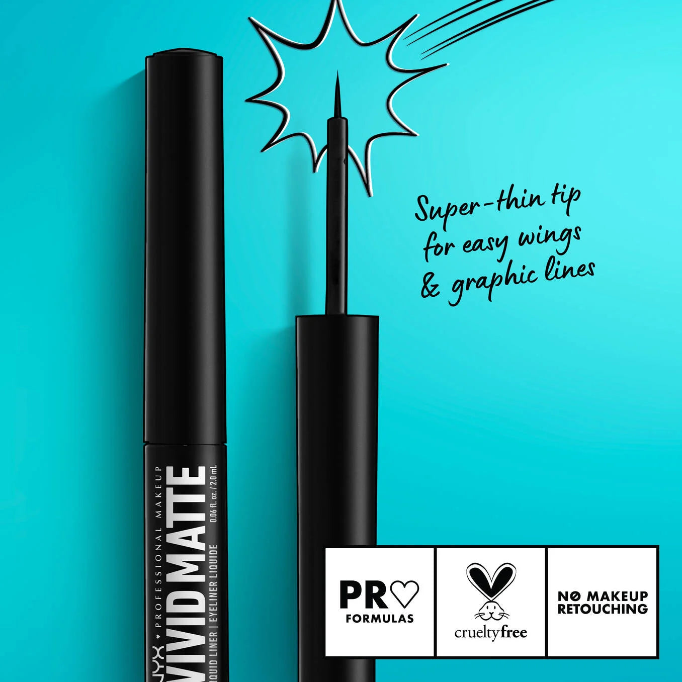 NYX VIVID MATTE LIQUID LINER - BLACK
