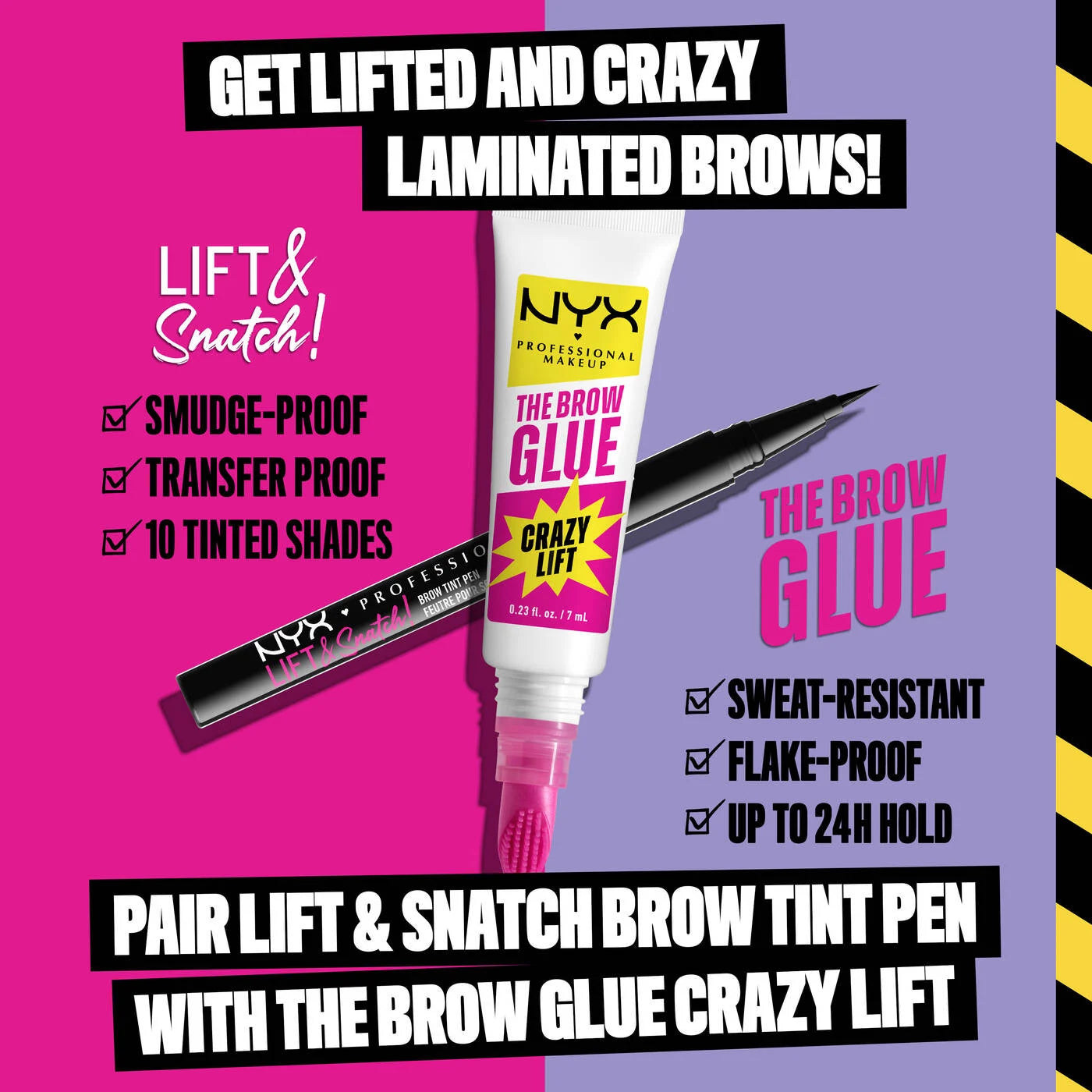 NYX THE BROW GLUE CRAZY LIFT BROW LAMINATION GEL