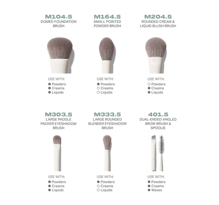 MORPHE ALONG FOR THE GLIDE 6-PIECE TRAVEL BRUSH SET