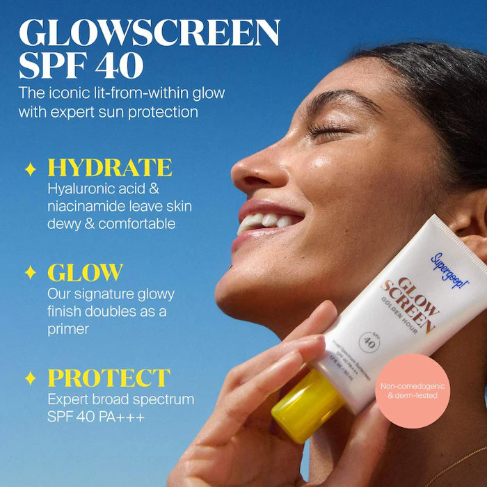 Supergoop!
Glowscreen SPF 40 trial size - 10 mL