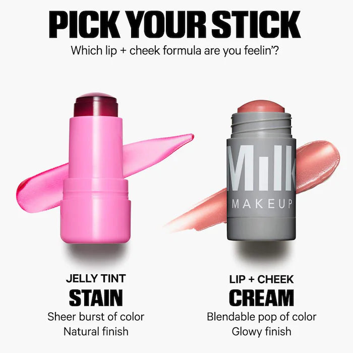 MILK MAKEUP 
Cooling Water Jelly Tint Lip + Cheek Blush Stain