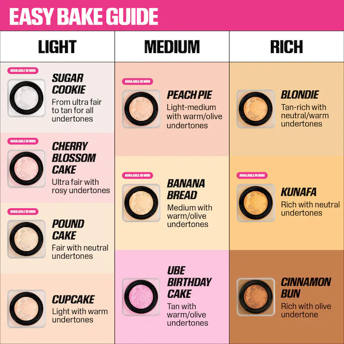 HUDA BEAUTY 
Mini Easy Bake Loose Baking & Setting Powder ( NEW PACKAGING )