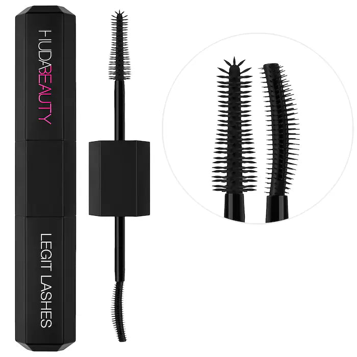 HUDA BEAUTY 
LEGIT LASHES Double-Ended Volumizing and Lengthening Mascara