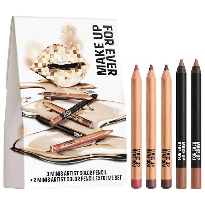 MAKE UP FOR EVER 
Mini Artist Color Pencil Original & Extreme Long-lasting Lip Liner Set