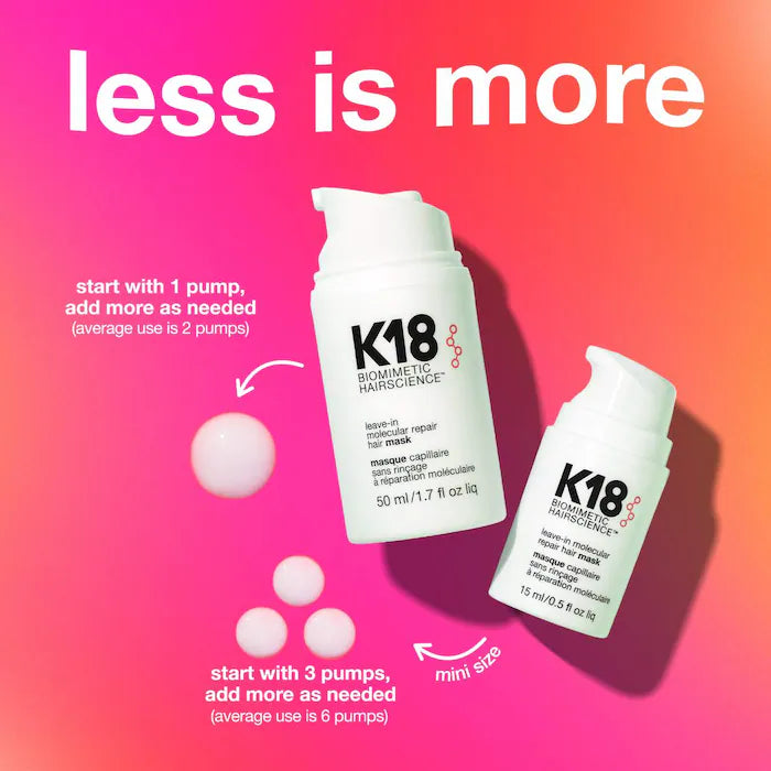 K18 Biomimetic Hairscience 
Leave-In Molecular Repair Hair Mask