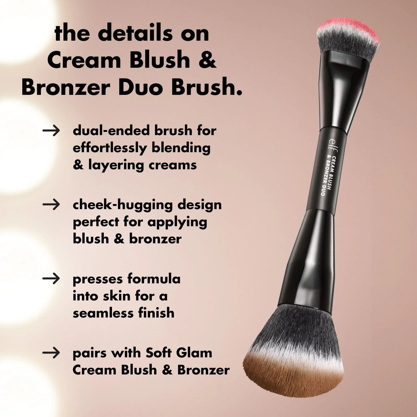Elf Cream Blush & Bronzer Duo Brush