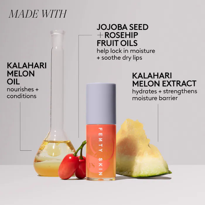 Fenty Beauty by Rihanna 
Fenty Treatz Hydrating + Strengthening Lip Oil