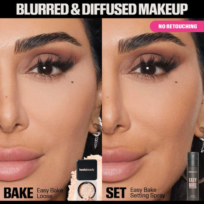 HUDA BEAUTY 
Easy Bake Blurring Setting Spray with 16-Hour Wear