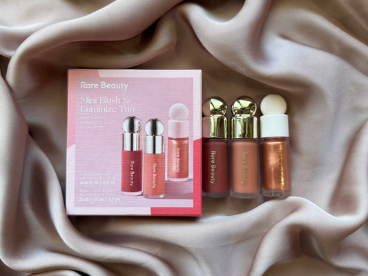 RARE BEAUTY Mini Blush And Luminize Trio ( sold seperately )
