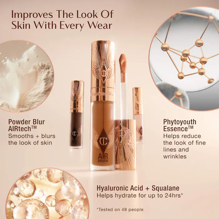 Charlotte Tilbury 
Airbrush Flawless Crease-Proof Long-Wear Blur Concealer with Hyaluronic Acid