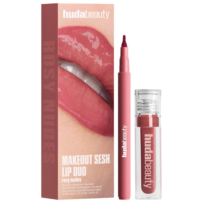 HUDA BEAUTY 
Make Out Sesh Lip Stain and Lip Gloss Duos ( Sold Seperately )