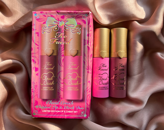 Too Faced 
Cloud Crush Whipped Lip & Cheek Duo Makeup Set ( sold seperately )
