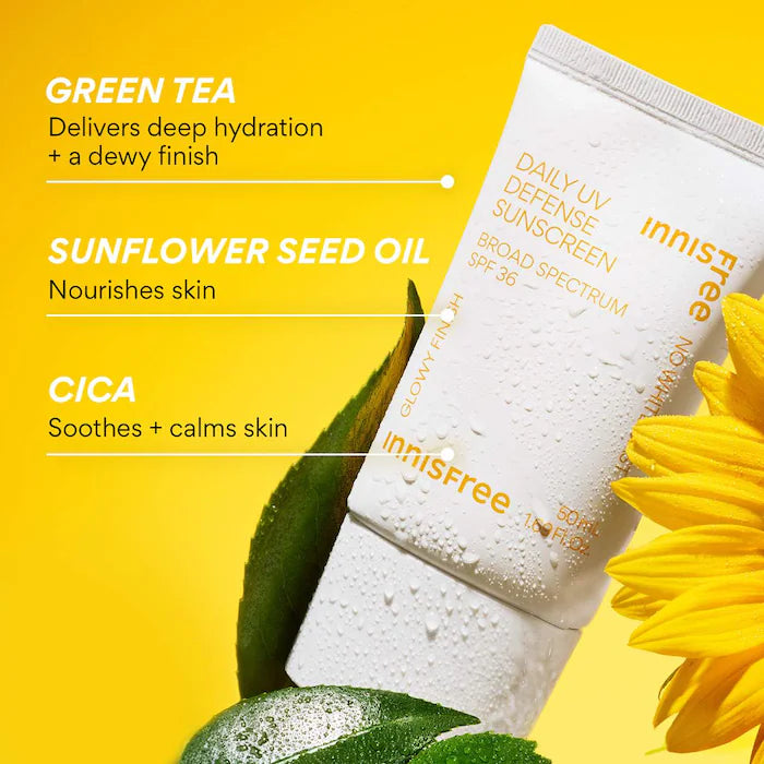 innisfree 
Daily UV Defense Invisible Broad Spectrum SPF 36 Sunscreen