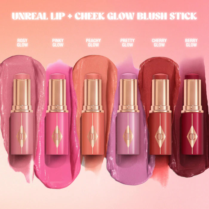 Charlotte Tilbury 
Mini Unreal Lip + Cheek Glow Blush Stick with Hyaluronic Acid