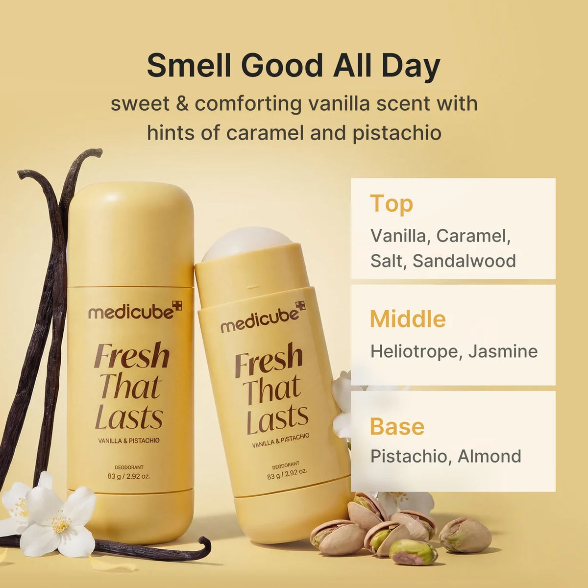Medicube Vanilla & Pistachio Brightening Deodorant Roll on