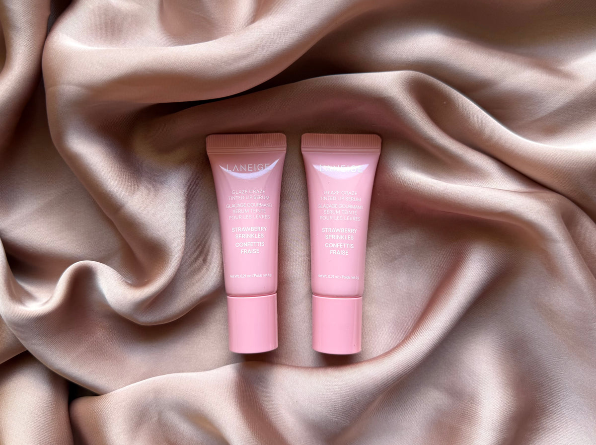 LANEIGE 
Glassy Lip Minis 3 Pc. Glaze Craze Tinted Peptide Lip Serum Gift Set