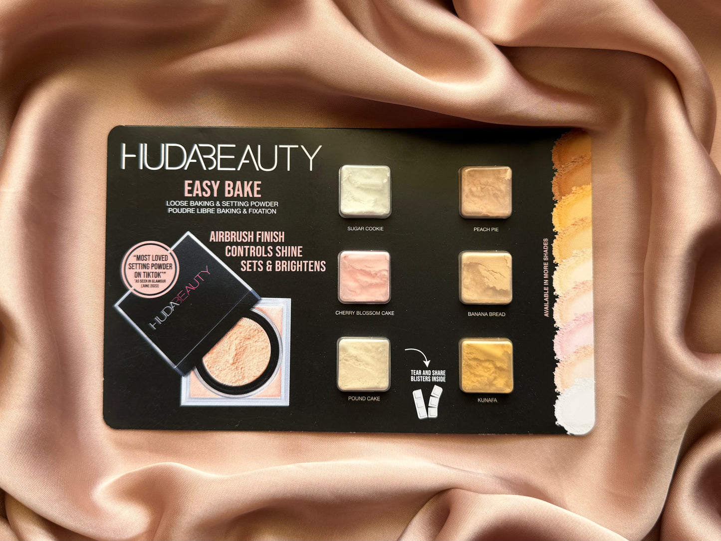 Huda Beauty Easy Bake Loose Powder Sample Card