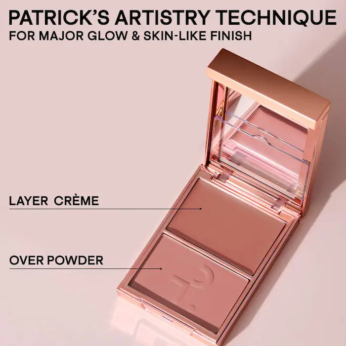 PATRICK TA 
Major Headlines Double-Take Crème & Powder Blush Duo