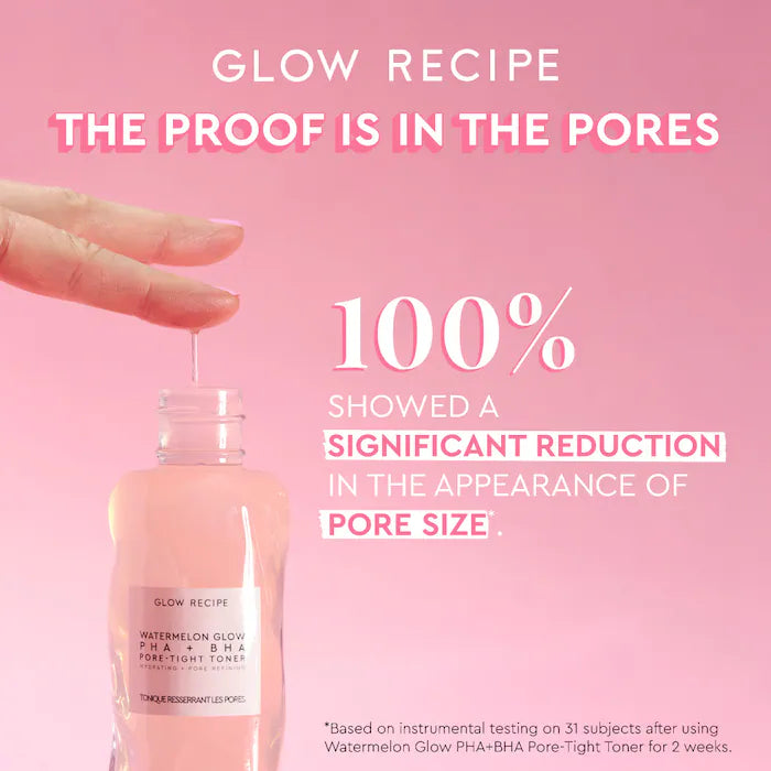 Glow Recipe 
Watermelon Glow PHA + BHA Pore-Tight Toner (10 mL)