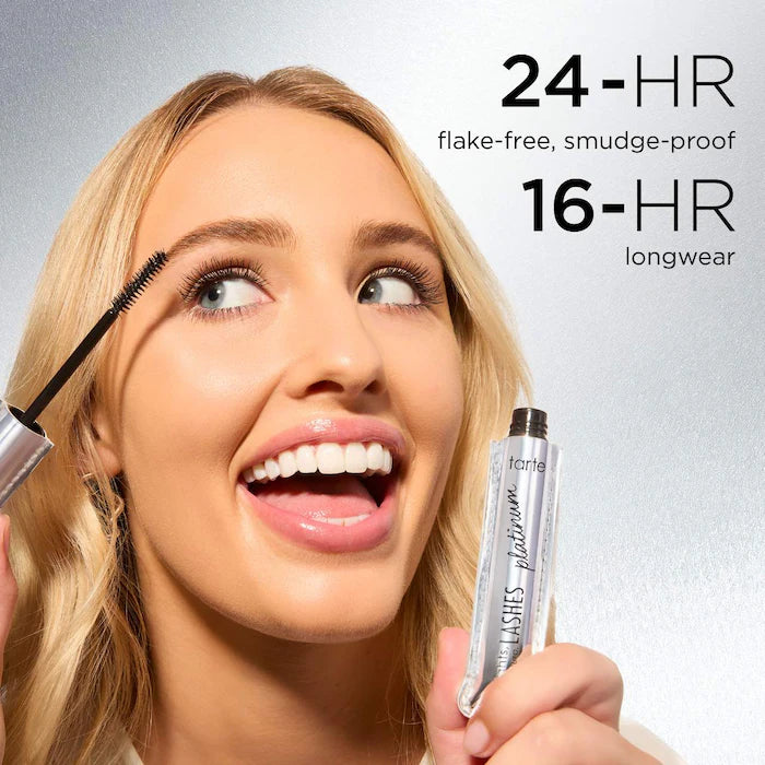 tarte 
lights, camera, lashes™ 4-in-1 volumizing & conditioning platinum mascara