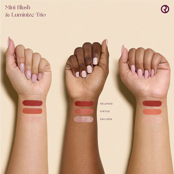 RARE BEAUTY Mini Blush And Luminize Trio ( sold seperately )