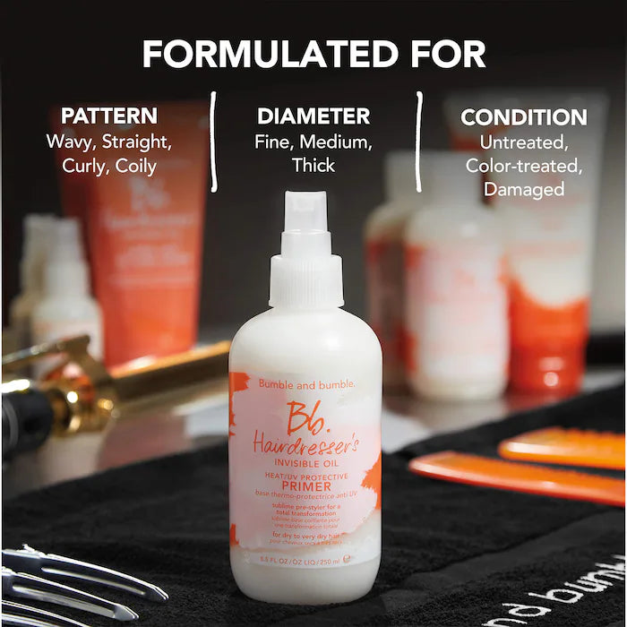 Bumble and bumble 
Hairdresser’s Invisible Oil Heat Protectant Leave In Conditioner Primer