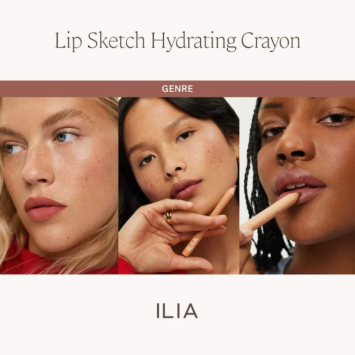 ILIA 
Lip Sketch Hydrating Lipstick + Lip Liner Crayon