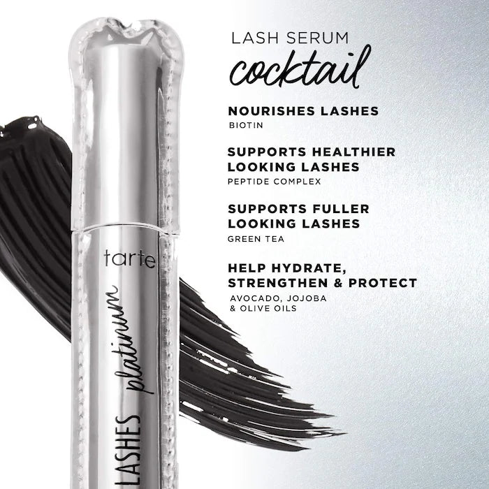 tarte 
lights, camera, lashes™ 4-in-1 volumizing & conditioning platinum mascara