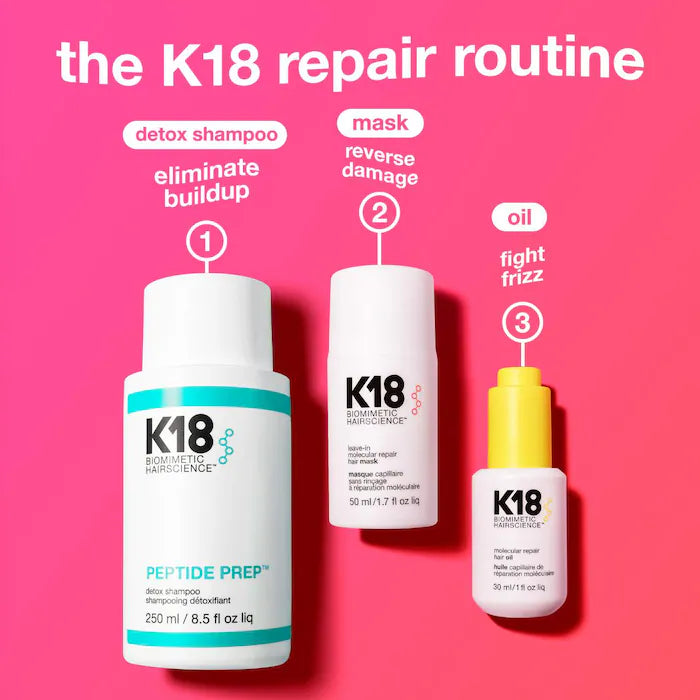 K18 Biomimetic Hairscience 
Leave-In Molecular Repair Hair Mask