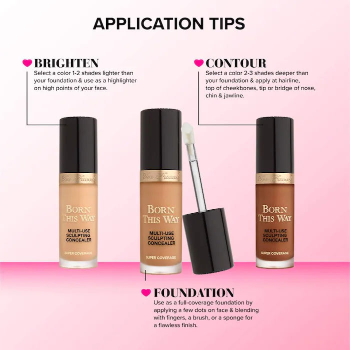 Too Faced 
Born This Way Super Coverage Multi-Use Concealer with Hyaluronic Acid