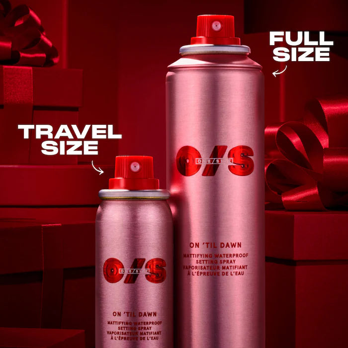 ONE/SIZE by Patrick Starrr 
On 'Til Dawn Mattifying Waterproof Setting Spray