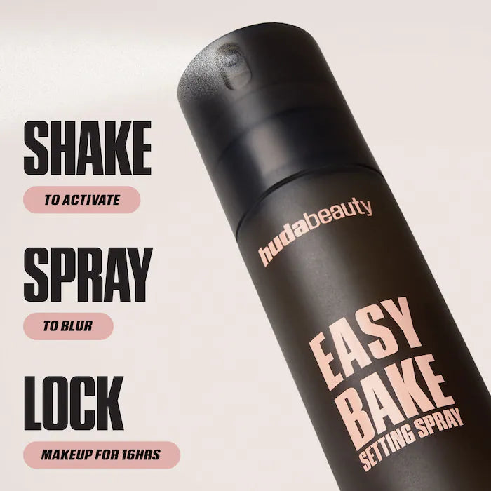 HUDA BEAUTY 
Mini Easy Bake Blurring Setting Spray with 16-Hour Wear ( without packaging )