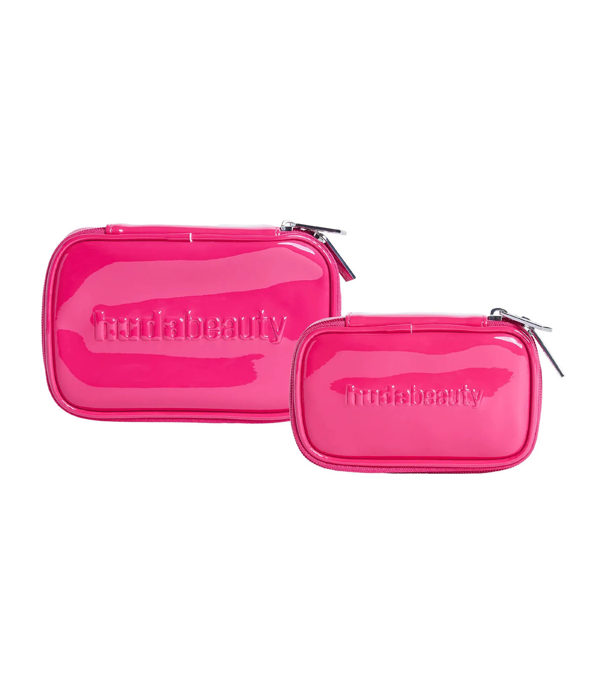 Huda Beauty pink makeup bag