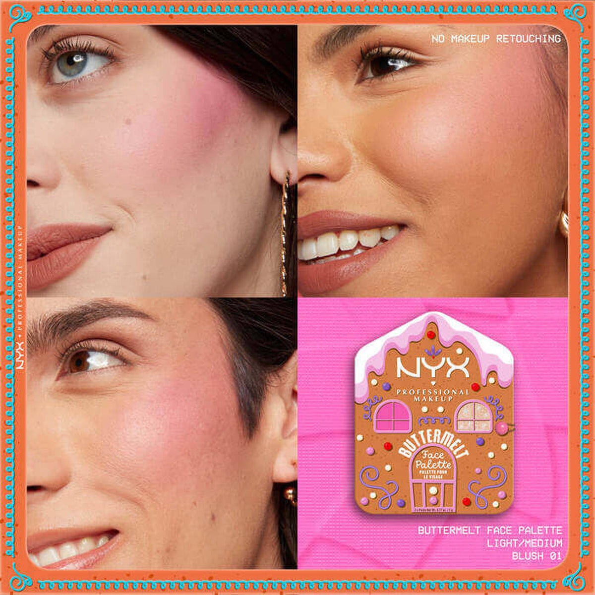 NYX DUO BLUSH & HIGHLIGHTER - GINGERBADDIES LAND PALETTE