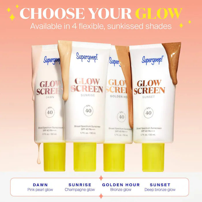 Supergoop!
Glowscreen SPF 40 trial size - 10 mL