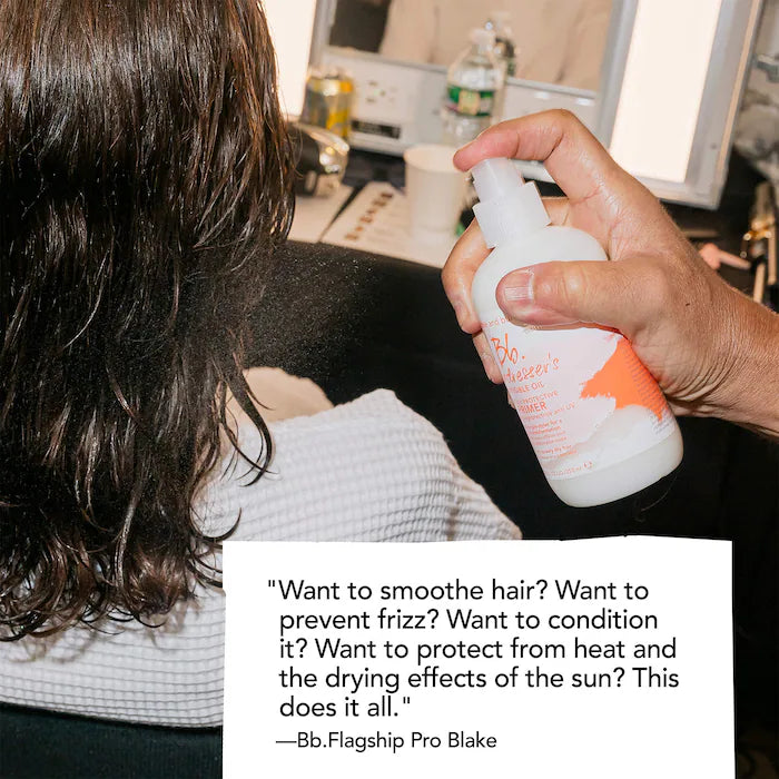 Bumble and bumble 
Hairdresser’s Invisible Oil Heat Protectant Leave In Conditioner Primer