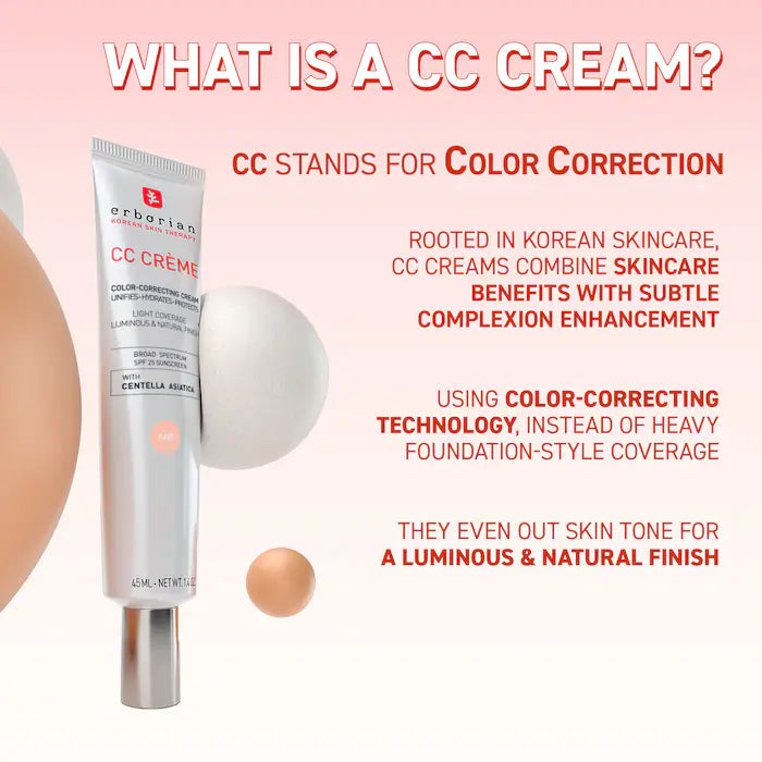 Erborian 
CC Cream Color-Corrector for Natural Luminous Finish with Korean Centella Asiatica Extract