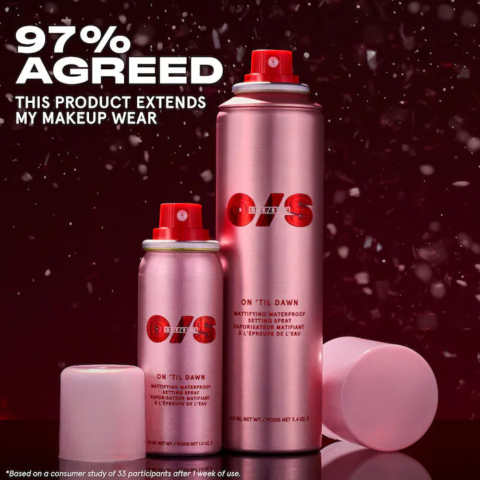 ONE/SIZE by Patrick Starrr 
On 'Til Dawn Mattifying Waterproof Setting Spray