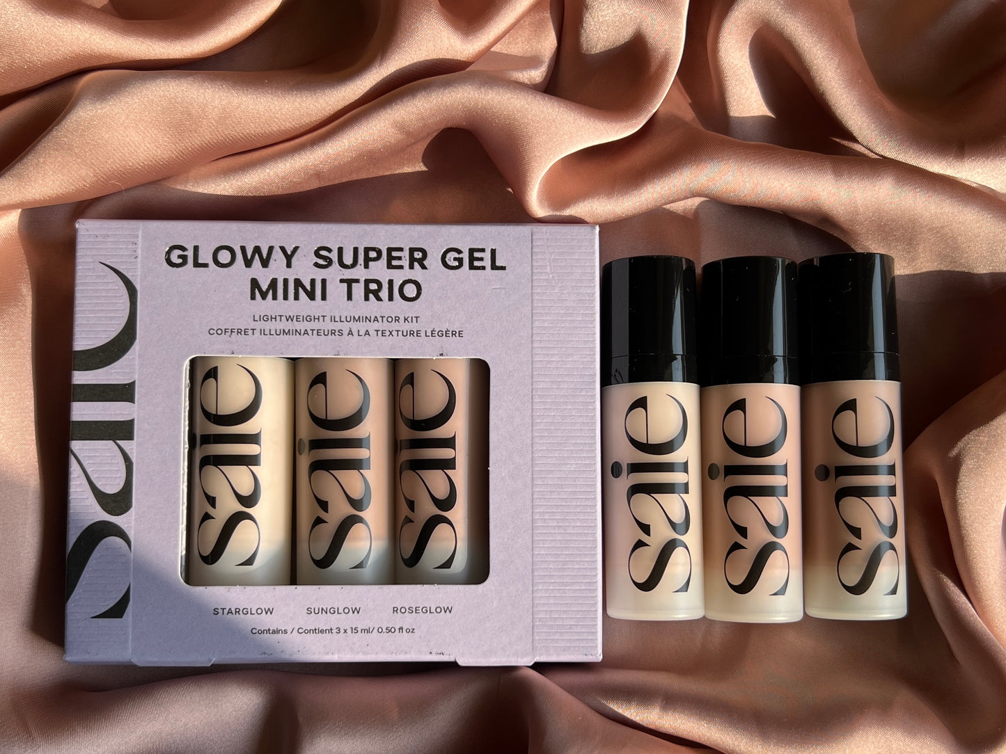 Saie 
Mini Glowy Super Gel Trio Set ( Sold Seperately )