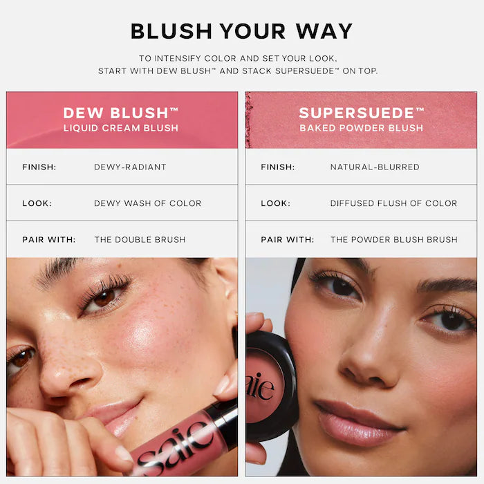 Saie 
Dew Blush Liquid Cream Blush Shade Chilly ( Without Packaging )