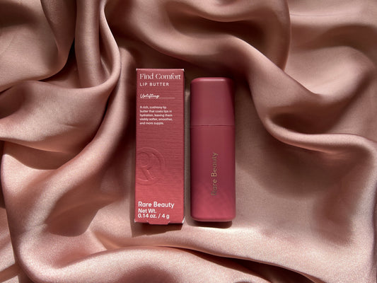 Rare Beauty by Selena Gomez 
Find Comfort Lip Butter Balm + Overnight Mask with Hyaluronic Acid Butter