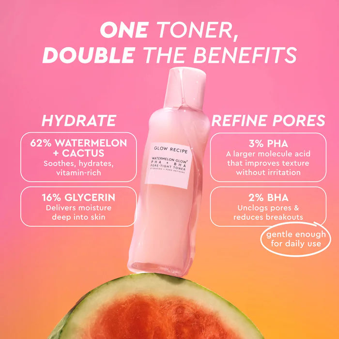 Glow Recipe 
Mini Watermelon Glow PHA + BHA Pore-Tight Toner