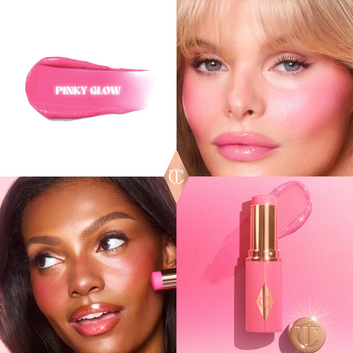 Charlotte Tilbury 
Mini Unreal Lip + Cheek Glow Blush Stick with Hyaluronic Acid