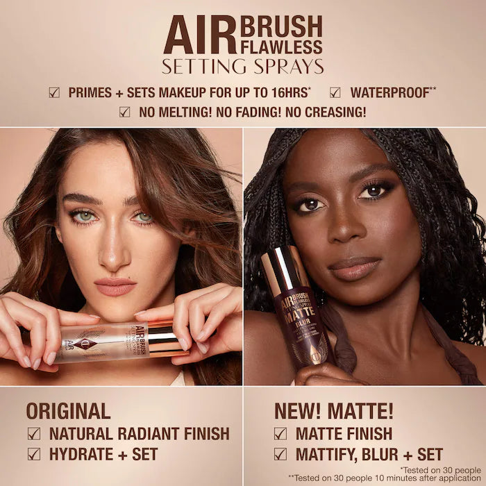Charlotte Tilbury 
Mini Airbrush Flawless Matte Blurring & Waterproof Setting Spray