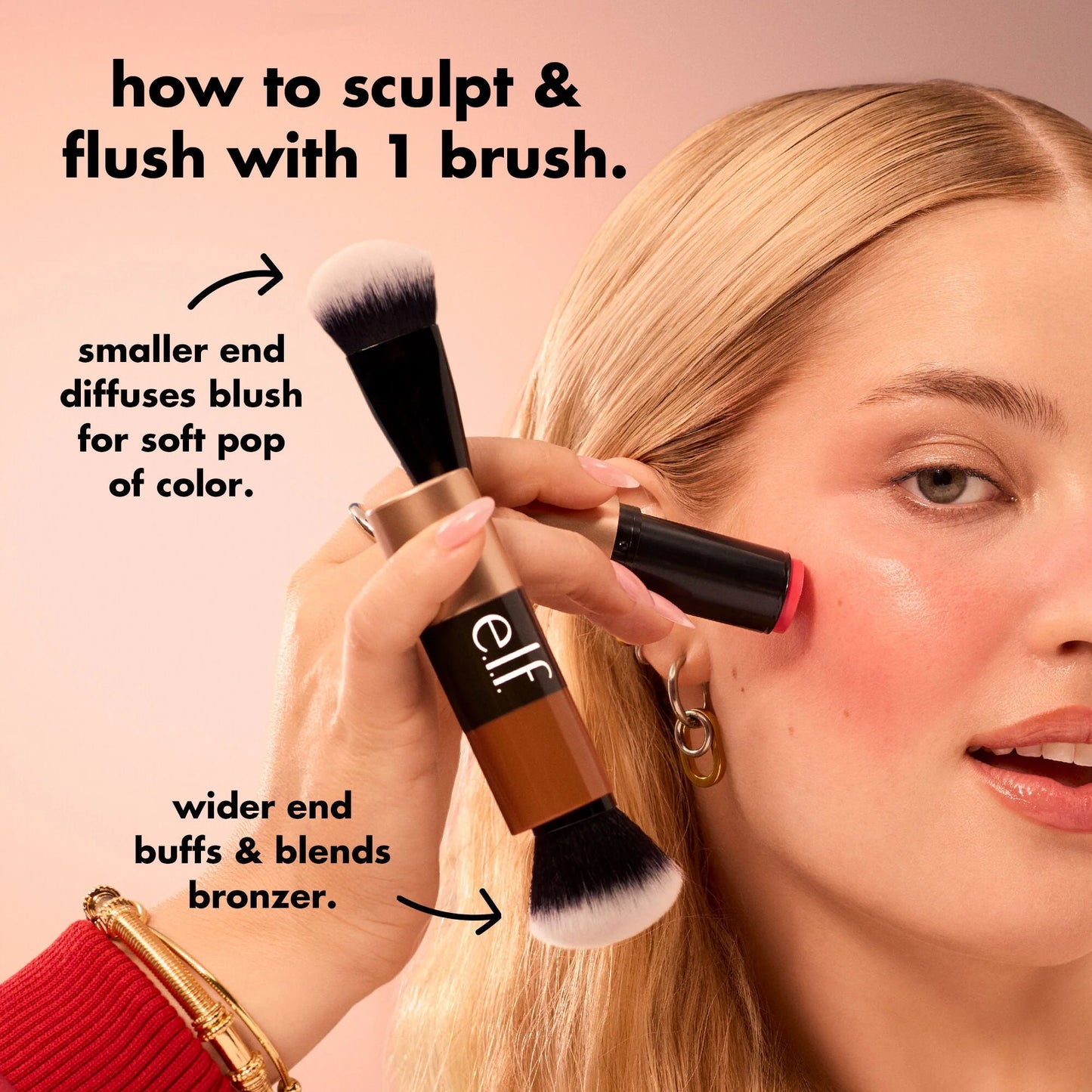 Elf Cream Blush & Bronzer Duo Brush