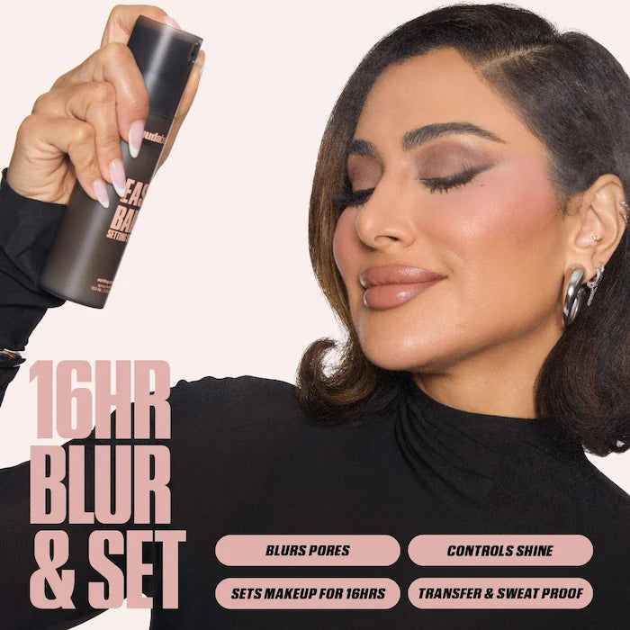 HUDA BEAUTY 
Mini Easy Bake Blurring Setting Spray with 16-Hour Wear ( without packaging )